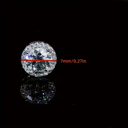 Halo Moissanite Earrings
