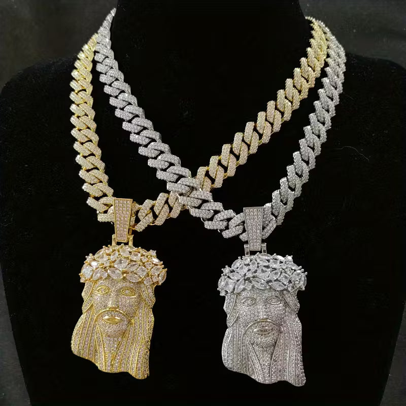 Jesus Cuban Chain Necklace