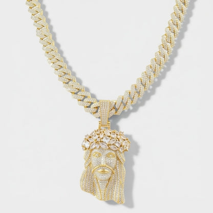 Jesus Cuban Chain Necklace