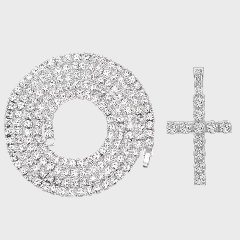 Moissanite Cross Necklace