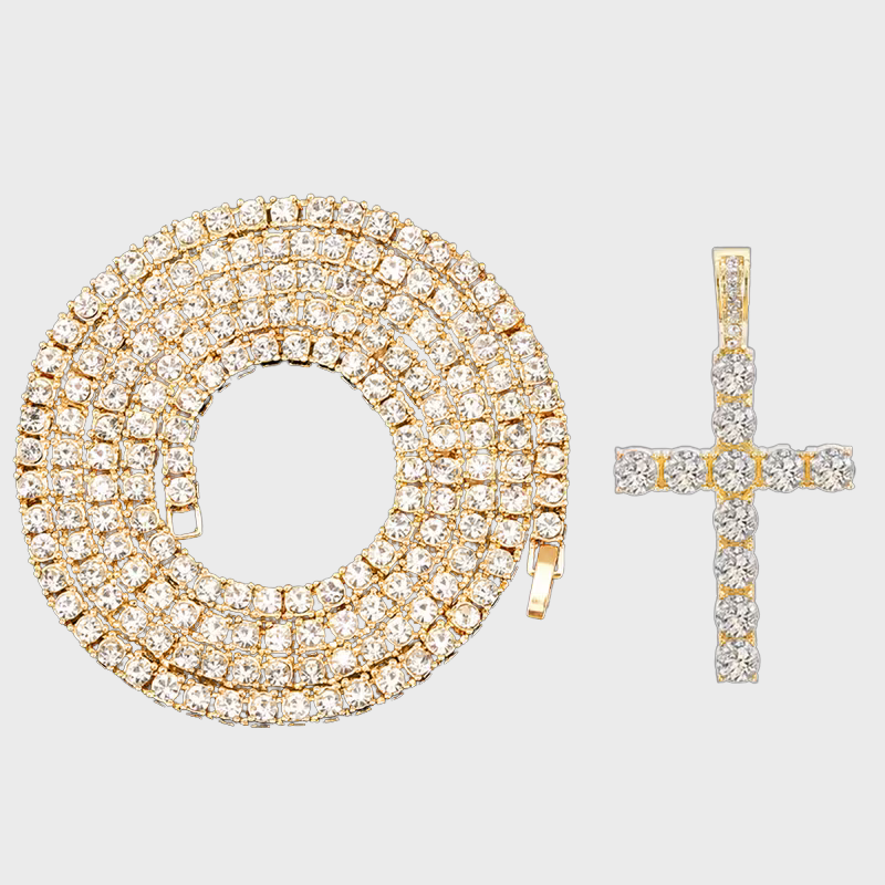 Moissanite Cross Necklace